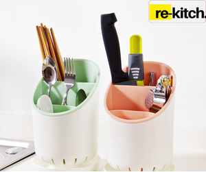 Re-Kitch.™  Detachable Kitchen Storage Drain Rack Barrel